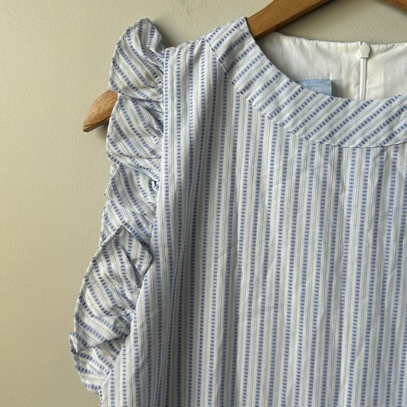 Women’s Bella Bliss Ruffle Sleeve Linen Blend Shift Dress S - Picture 2 of 10